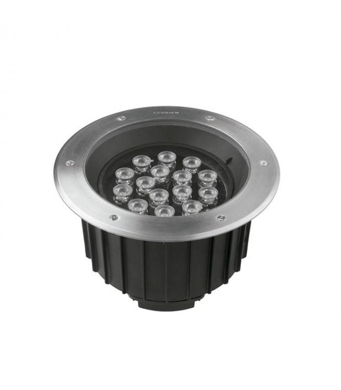Outdoor LED Recessed Ground Uplight Steel Polished 1-10V Dimming 30cm 4230lm 29deg. 3000K IP67 - 1