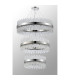Lysander 3 Tier 60cm + 80cm + 1m Pendant 18 + 24 + 32 Light G9 Polished Nickel/Clear Item Weight: 70kg-10