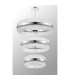 Lysander 3 Tier 60cm + 80cm + 1m Pendant 18 + 24 + 32 Light G9 Polished Nickel/Clear Item Weight: 70kg-12