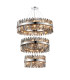 Lysander 3 Tier 60cm + 80cm + 1m Pendant 18 + 24 + 32 Light G9 Polished Nickel/Smoke Item Weight: 70kg-1