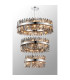 Lysander 3 Tier 60cm + 80cm + 1m Pendant 18 + 24 + 32 Light G9 Polished Nickel/Smoke Item Weight: 70kg-3