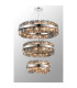 Lysander 3 Tier 60cm + 80cm + 1m Pendant 18 + 24 + 32 Light G9 Polished Nickel/Smoke Item Weight: 70kg-11