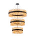 Lysander 3 Tier 60cm + 80cm + 1m Pendant 18 + 24 + 32 Light G9 Satin Black/Amber Item Weight: 70kg-1