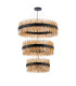 Lysander 3 Tier 60cm + 80cm + 1m Pendant 18 + 24 + 32 Light G9 Satin Black/Amber Item Weight: 70kg-4
