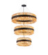 Lysander 3 Tier 60cm + 80cm + 1m Pendant 18 + 24 + 32 Light G9 Satin Black/Amber Item Weight: 70kg-5