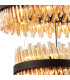 Lysander 3 Tier 60cm + 80cm + 1m Pendant 18 + 24 + 32 Light G9 Satin Black/Amber Item Weight: 70kg-6