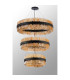 Lysander 3 Tier 60cm + 80cm + 1m Pendant 18 + 24 + 32 Light G9 Satin Black/Amber Item Weight: 70kg-12