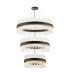 Lysander 3 Tier 60cm + 80cm + 1m Pendant 18 + 24 + 32 Light G9 Satin Black/Clear Item Weight: 70kg-1
