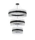 Lysander 3 Tier 60cm + 80cm + 1m Pendant 18 + 24 + 32 Light G9 Satin Black/Clear Item Weight: 70kg-4