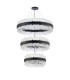 Lysander 3 Tier 60cm + 80cm + 1m Pendant 18 + 24 + 32 Light G9 Satin Black/Clear Item Weight: 70kg-9