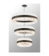 Lysander 3 Tier 60cm + 80cm + 1m Pendant 18 + 24 + 32 Light G9 Satin Black/Clear Item Weight: 70kg-11