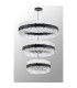 Lysander 3 Tier 60cm + 80cm + 1m Pendant 18 + 24 + 32 Light G9 Satin Black/Clear Item Weight: 70kg-12