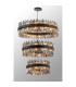Lysander 3 Tier 60cm + 80cm + 1m Pendant 18 + 24 + 32 Light G9 Satin Black/Smoke Item Weight: 70kg-3