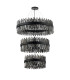 Lysander 3 Tier 60cm + 80cm + 1m Pendant 18 + 24 + 32 Light G9 Satin Black/Smoke Item Weight: 70kg-5
