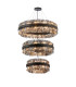 Lysander 3 Tier 60cm + 80cm + 1m Pendant 18 + 24 + 32 Light G9 Satin Black/Smoke Item Weight: 70kg-6