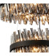 Lysander 3 Tier 60cm + 80cm + 1m Pendant 18 + 24 + 32 Light G9 Satin Black/Smoke Item Weight: 70kg-7