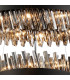 Lysander 3 Tier 60cm + 80cm + 1m Pendant 18 + 24 + 32 Light G9 Satin Black/Smoke Item Weight: 70kg-8