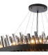 Lysander 3 Tier 60cm + 80cm + 1m Pendant 18 + 24 + 32 Light G9 Satin Black/Smoke Item Weight: 70kg-9