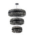 Lysander 3 Tier 60cm + 80cm + 1m Pendant 18 + 24 + 32 Light G9 Satin Black/Smoke Item Weight: 70kg-10