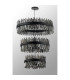 Lysander 3 Tier 60cm + 80cm + 1m Pendant 18 + 24 + 32 Light G9 Satin Black/Smoke Item Weight: 70kg-11