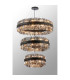 Lysander 3 Tier 60cm + 80cm + 1m Pendant 18 + 24 + 32 Light G9 Satin Black/Smoke Item Weight: 70kg-12