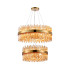 Lysander 2 Tier 60cm + 80cm Pendant 18 + 24 Light G9 Brass/Amber Item Weight: 41kg-1