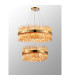 Lysander 2 Tier 60cm + 80cm Pendant 18 + 24 Light G9 Brass/Amber Item Weight: 41kg-3