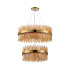 Lysander 2 Tier 60cm + 80cm Pendant 18 + 24 Light G9 Brass/Amber Item Weight: 41kg-4