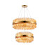 Lysander 2 Tier 60cm + 80cm Pendant 18 + 24 Light G9 Brass/Amber Item Weight: 41kg-5