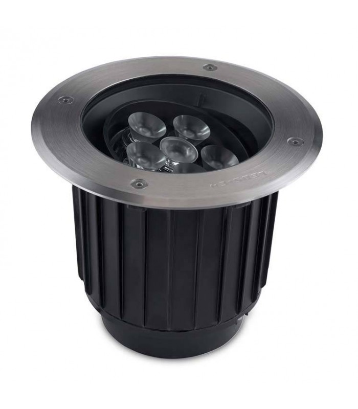 Outdoor LED Recessed Ground Uplight Stainless Steel Polished 18.5cm 1667lm 61deg. 3000K IP67 - 1