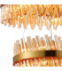 Lysander 2 Tier 60cm + 80cm Pendant 18 + 24 Light G9 Brass/Amber Item Weight: 41kg-6