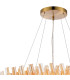Lysander 2 Tier 60cm + 80cm Pendant 18 + 24 Light G9 Brass/Amber Item Weight: 41kg-7