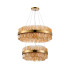 Lysander 2 Tier 60cm + 80cm Pendant 18 + 24 Light G9 Brass/Amber Item Weight: 41kg-9