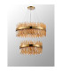Lysander 2 Tier 60cm + 80cm Pendant 18 + 24 Light G9 Brass/Amber Item Weight: 41kg-10
