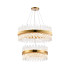 Lysander 2 Tier 60cm + 80cm Pendant 18 + 24 Light G9 Brass/Clear Item Weight: 41kg-1