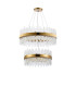 Lysander 2 Tier 60cm + 80cm Pendant 18 + 24 Light G9 Brass/Clear Item Weight: 41kg-4