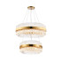 Lysander 2 Tier 60cm + 80cm Pendant 18 + 24 Light G9 Brass/Clear Item Weight: 41kg-5