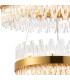Lysander 2 Tier 60cm + 80cm Pendant 18 + 24 Light G9 Brass/Clear Item Weight: 41kg-6