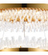 Lysander 2 Tier 60cm + 80cm Pendant 18 + 24 Light G9 Brass/Clear Item Weight: 41kg-8