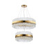 Lysander 2 Tier 60cm + 80cm Pendant 18 + 24 Light G9 Brass/Clear Item Weight: 41kg-9