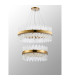 Lysander 2 Tier 60cm + 80cm Pendant 18 + 24 Light G9 Brass/Clear Item Weight: 41kg-10