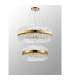 Lysander 2 Tier 60cm + 80cm Pendant 18 + 24 Light G9 Brass/Clear Item Weight: 41kg-12