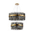 Lysander 2 Tier 60cm + 80cm Pendant 18 + 24 Light G9 Brass/Smoke Item Weight: 41kg-4