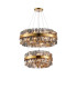 Lysander 2 Tier 60cm + 80cm Pendant 18 + 24 Light G9 Brass/Smoke Item Weight: 41kg-5