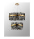 Lysander 2 Tier 60cm + 80cm Pendant 18 + 24 Light G9 Brass/Smoke Item Weight: 41kg-10