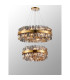 Lysander 2 Tier 60cm + 80cm Pendant 18 + 24 Light G9 Brass/Smoke Item Weight: 41kg-11