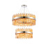Lysander 2 Tier 60cm + 80cm Pendant 18 + 24 Light G9 Polished Nickel/Amber Item Weight: 41kg-1