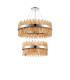 Lysander 2 Tier 60cm + 80cm Pendant 18 + 24 Light G9 Polished Nickel/Amber Item Weight: 41kg-4