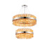 Lysander 2 Tier 60cm + 80cm Pendant 18 + 24 Light G9 Polished Nickel/Amber Item Weight: 41kg-5