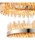 Lysander 2 Tier 60cm + 80cm Pendant 18 + 24 Light G9 Polished Nickel/Amber Item Weight: 41kg-6